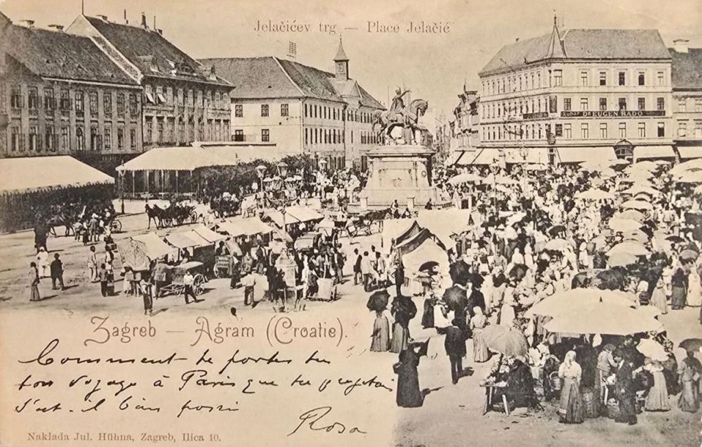 Trg bana Jelačića oko 1900. godine